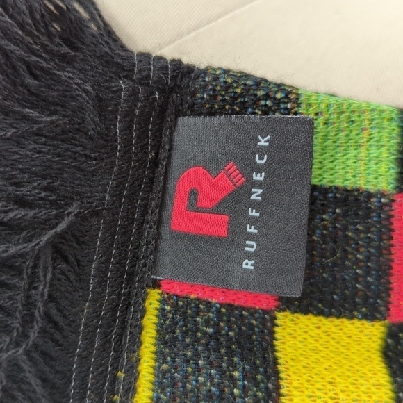 Ebay logo Knit Rectangle Scarf Black Red Blue Yellow 7.5in x 63in fall casual - Picture 5 of 6